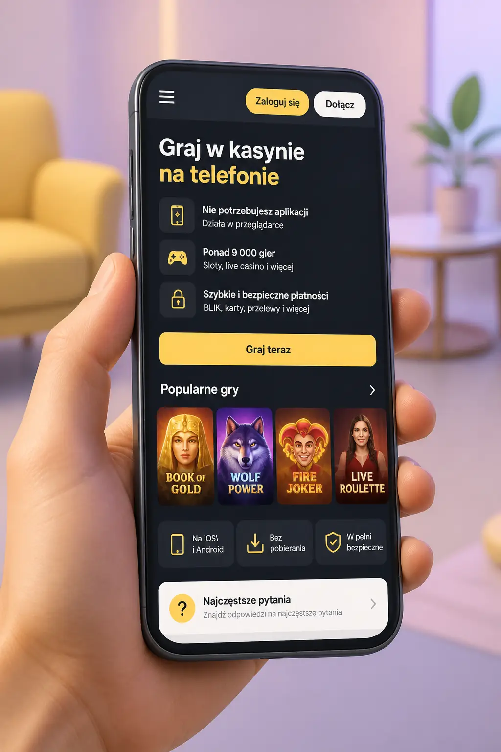 Spinsy Casino Aplikacja – Graj na iOS i Android visual guide for Spinsy Casino